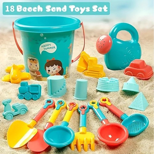 18pcs kids beach sand toy - sand,